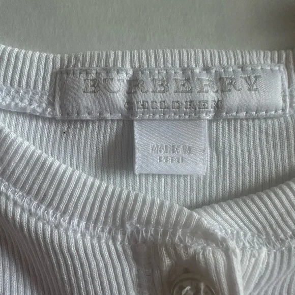 Burberry Kids Dress in White and Tan Plaid